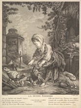 The Little Farm Girl, ca. 1753. Creator: Claude Augustin Duflos le Jeune.