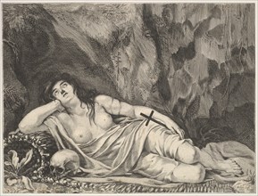 St. Mary Magdalen Reclining in a Grotto. Creator: Claude Goyrand.