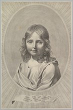 Bust of Jesus as a Child in an Oval. Creator: Claude Mellan.