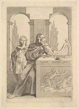 David: Title Page for Talon, L'Histoire sainte, III, 1645. Creator: Claude Mellan.