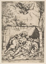 Death of St. Peter and St. Paul (Saint Pierre et Saint Paul dans le tombeau), 17th century. Creator: Claude Vignon.
