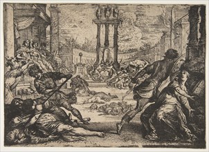 A Massacre by the Triumvirate, ca. 1624. Creator: Claude Vignon.