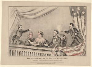The Assassination of President Lincoln at Ford's Theatre, Washington D.C., April 14th, 1865, 1865. Creator: Currier and Ives.