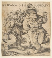 Bolinka and Marcolfus, late 15th-early 16th century. Creator: Daniel Hopfer.
