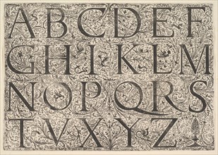 Roman Majuscule Alphabet, ca. 1520. Creator: Daniel Hopfer.