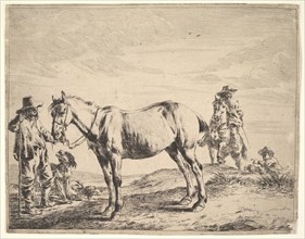 Man Holding a Horse by the Bridle. Creator: Dirck Stoop.