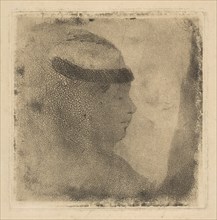 Head of a Woman in Profile, 1879-80. Creator: Edgar Degas.