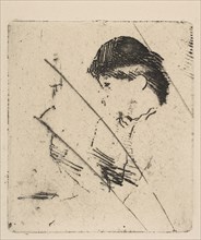 Head and Shoulders of a Young Woman in Profile I, ca. 1879. Creator: Edgar Degas.