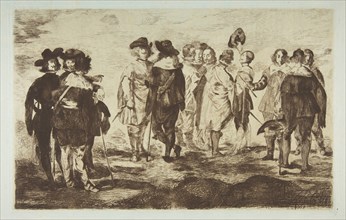 The Little Cavaliers, after "Velázquez", 1861-62. Creator: Edouard Manet.