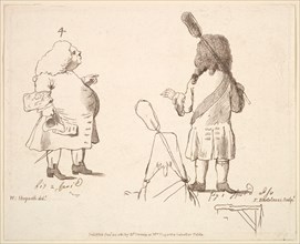 Caricatures of Lord Melcombe and Lord Winchelsea, December 22, 1781. Creator: Francesco Bartolozzi.