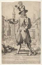 Giovanni Alto (Johann Alten, Ioannes Altus) standing on the Quirinal Hill in Rome, with hi..., 1613. Creator: Francesco Villamena.