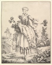Flower Girl, 18th century. Creator: Francois Boucher.