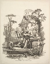 Man and Woman Reading, ca. 1742. Creator: Gabriel Huquier.