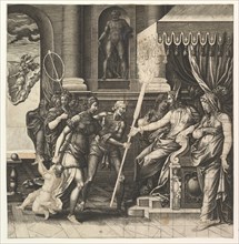 The Calumny of Apelles, 1560. Creator: Giorgio Ghisi.
