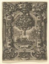 Emblem of Lucrezia Gonzaga, before 1566. Creator: Giorgio Ghisi.
