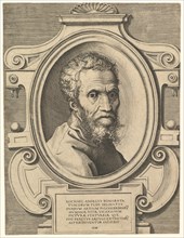 Portrait of Michelangelo, after 1564. Creator: Giorgio Ghisi.