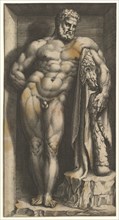 The Farnese Hercules, late 1570s. Creator: Giorgio Ghisi.