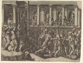The Mocking of the Prisoners, ca. 1540. Creator: Giorgio Ghisi.