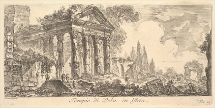 Plate 21: Temple of Pola in Istria (Tempio di Pola in Istria), ca. 1748. Creator: Giovanni Battista Piranesi.