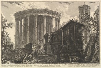 View of the Temple of the Temple of the Sibyl at Tivoli, from Vedute di Roma