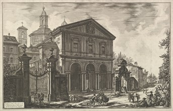 View of the Basilica of San Sebastiano fuori delle mura [St. Sebastian ouside the Wall..., ca. 1750. Creator: Giovanni Battista Piranesi.