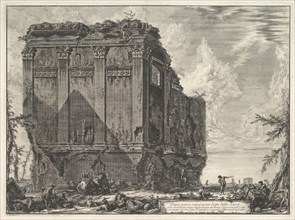 The so-called Temple of Salus, on the road to Albano (Tempio antico volgarmente detto ..., ca. 1763. Creator: Giovanni Battista Piranesi.