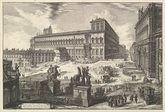 View of the Piazza di monte Cavallo, from Vedute di Roma (Roman Views), ca. 1773. Creator: Giovanni Battista Piranesi.