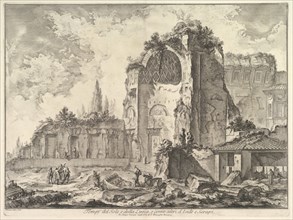 The Temple of Venus and Roma (erroneously called Temple of Sol and Luna) (Veduta degli..., ca. 1759. Creator: Giovanni Battista Piranesi.