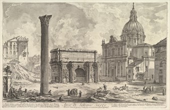 The Arch of Septimius Severus, with the Church of S. Martina on the right