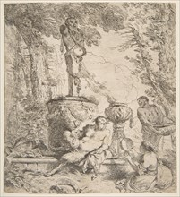 Bacchanal before an altar to the gods, ca. 1645. Creator: Giovanni Benedetto Castiglione.