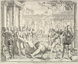 The Martyrdom of Saint Christopher, from "The Story of Saints James and Christopher in the..., 1776. Creator: David Giovanni.