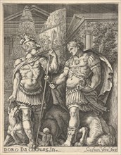 Two Roman Soldiers, 17th century. Creator: Giovanni Francesco Venturini.