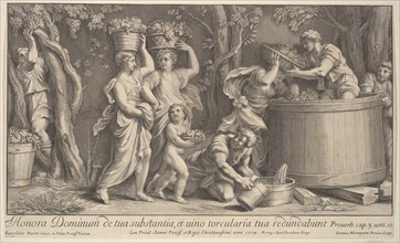 Vintage scene, 1704. Creator: Giovanni Girolamo Frezza.