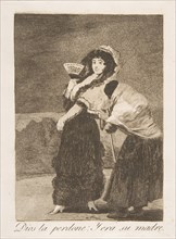 Plate 16 from 'Los Caprichos':For heaven's sake: and it was her mother