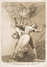 Plate 75 from 'Los Caprichos': Is there no one to untie us? (¿No hay quien nos desate?), 1799. Creator: Francisco Goya.