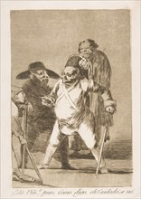 Plate 76 from 'Los Caprichos':You understand?... well, as I say... eh! Look out! otherwise..., 1799. Creator: Francisco Goya.