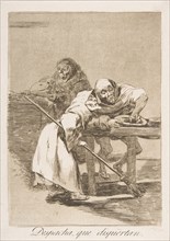 Plate 78 from 'Los Caprichos': Be quick, they are waking up (Despacha, que dispiertan.), 1799. Creator: Francisco Goya.