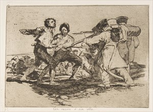 Plate 2 from 'The Disasters of War' (Los Desastres de la Guerra): 'Rightl..., 1810 (published 1863). Creator: Francisco Goya.