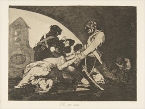 Plate 11 from "The Disasters of War' (Los Desastres de la Guerra): 'Neither do these.' (Ni..., 1810. Creator: Francisco Goya.
