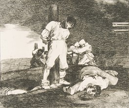 Plate 15 from "The Disasters of War' (Los Desastres de la Guerra): 'And there is no help.'..., 1810. Creator: Francisco Goya.