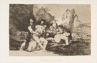 Plate 20 from 'The Disasters of War' (Los Desastres de la Guerra): 'Get t..., 1810 (published 1863). Creator: Francisco Goya.