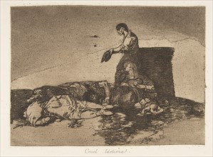 Plate 48 from 'The Disasters of War' (Los Desastres de la Guerra): 'Cr..., 1811-12 (published 1863). Creator: Francisco Goya.