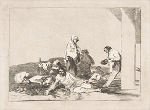 Plate 58 from 'The Disasters of War' (Los Desastres de la Guerra): 'It's no use crying ..., 1811-12. Creator: Francisco Goya.