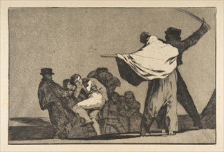 Plate A from the 'Disparates':Well-Known Folly, ca. 1816-23 (published before 1877). Creator: Francisco Goya.