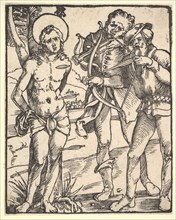 Martyrdom of St. Sebastian with Two Crossbow Men. Creator: Hans Baldung.