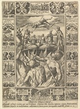 Punitio Tirannorum, from Allegories of the Christian Faith, from Christian and Profane Allegor.... Creator: Hendrik Goltzius.