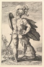Marcus Valerius, from the series The Roman Heroes, 1586. Creator: Hendrik Goltzius.