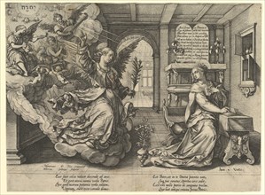 Annunciation, 1594. Creator: Hendrik Goltzius.
