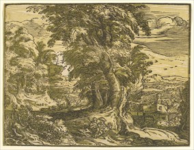 Landscape with Seated Couple, after 1595. Creator: Hendrik Goltzius.