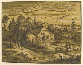 Landscape with Cottage, ca. 1597-98. Creator: Hendrik Goltzius.